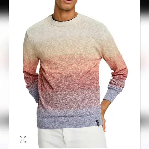 SCOTCH & SODA SLUB KNIT GRADIENT STRIPE SLIM FIT SWEATER SZ S - Picture 1 of 12